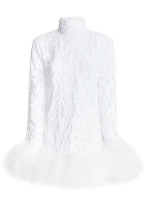 Taller Marmo Gina Gina Gina feather-trim minidress - White