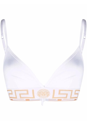 Versace Greca Border bralette - White