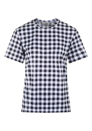 Comme Des Garçons checked T-shirt - White