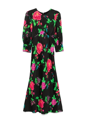 NISSA printed midi dress - Black