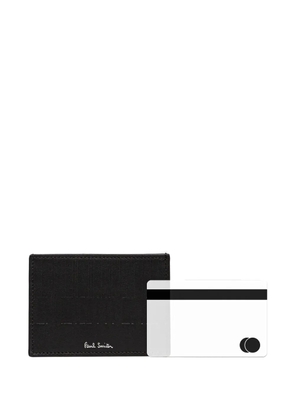 Paul Smith Shadow Stripe leather cardholder - Black