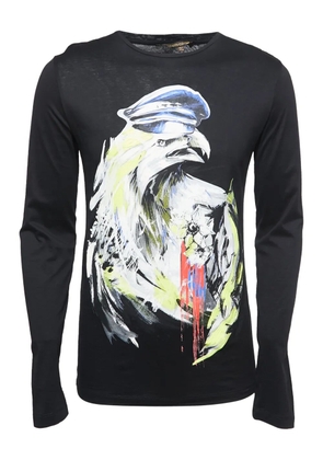 Roberto Cavalli Vintage eagle-print long-sleeves T-shirt - Black