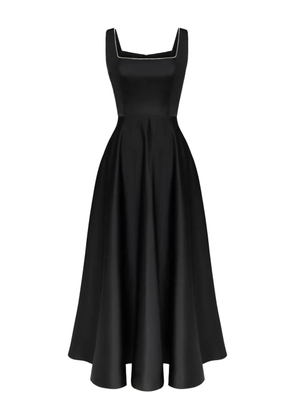 POST MERIDIEM decorated-bodice midi dress - Black