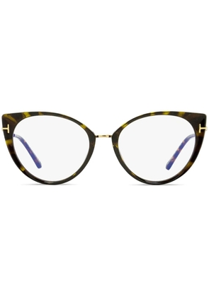 TOM FORD Eyewear Blue Block cat-eye frame glasses - Brown