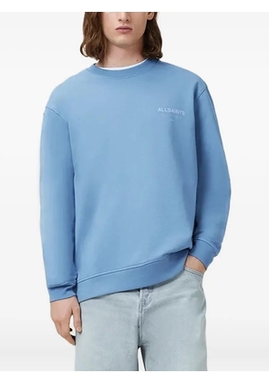 AllSaints logo-embroidered crew neck sweatshirt - Blue