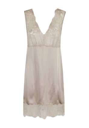 Marella lace V-neck dress - Neutrals