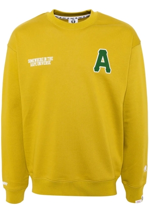 AAPE BY *A BATHING APE® logo crew neck sweatshirt - Yellow