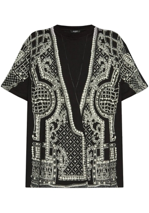 Balmain printed top - Black