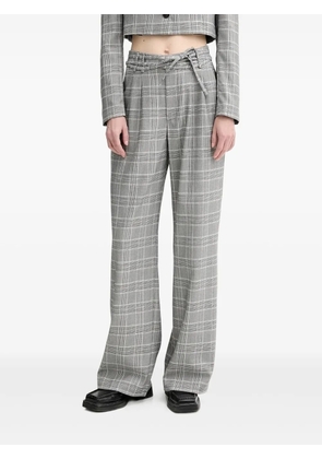 ALOHAS Prince of Wales-check belted trousers - Grey