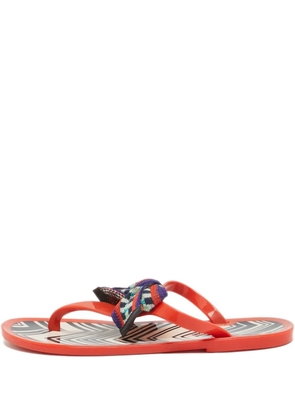 Missoni Pre-Owned zigzag Bow sandals - Orange