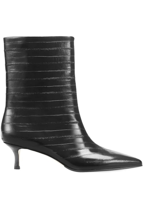 POTAMY leather ankle boots - Black
