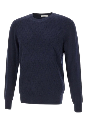 DIKTAT diamond-pattern sweater - Blue