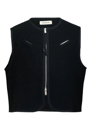 Diomene zip-fastening sleeveless top - Black