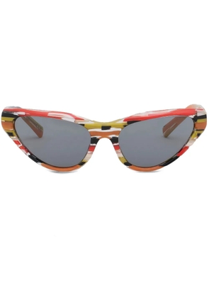 Marni Eyewear Spacey Stripey Mavericks cat-eye sunglasses - Red