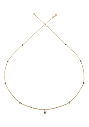 We by WHITEbIRD 18K yellow gold Holly sapphire and diamond necklace