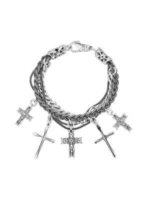 Emanuele Bicocchi Notre-Dame cross-charm bracelet - Silver