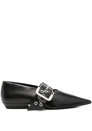 Jil Sander pointed-toe buckle ballet flats - Black