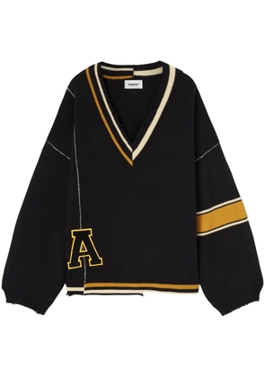 AMBUSH raw-cut striped jumper - Black