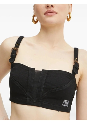 Versace Jeans Couture buckle-strap bustier top - Black