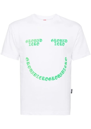 Ground Zero logo-print cotton T-shirt - White