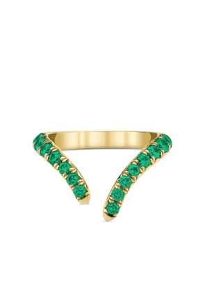 Logan Hollowell 14K yellow gold Tusk emerald ring