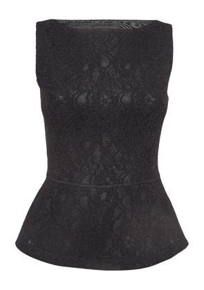 Moschino Pre-Owned floral lace top - Black