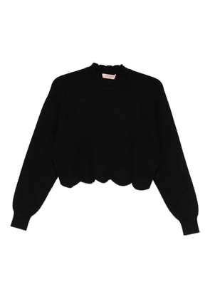 TWINSET scalloped-hem sweater - Black