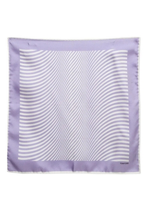 Tom Ford Pre-Owned wave stripe pocket-square scarf - Purple