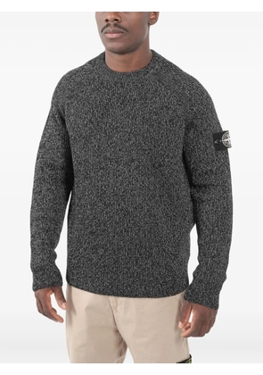 Stone Island logo-patch crew-neck sweater - Grey