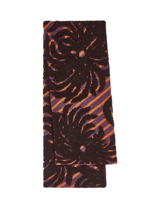 DRIES VAN NOTEN jacquard scarf - Brown