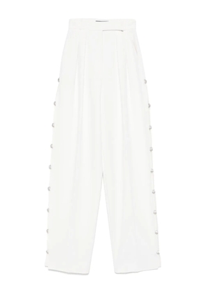 NISSA rhinestone-embellished pants - White