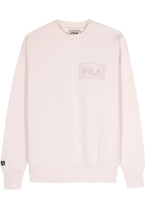 Fila logo-print cotton sweatshirt - Pink