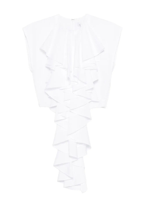 Viktor & Rolf Jabot ruffle top - White