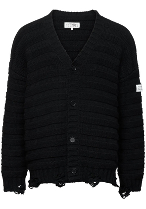 MM6 Maison Margiela V-neck knited cardigan - Black