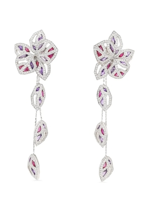 Cartier 18kt white gold Orchid earrings - Silver