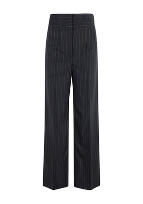 Erika Cavallini pinstripe pleated trousers - Blue