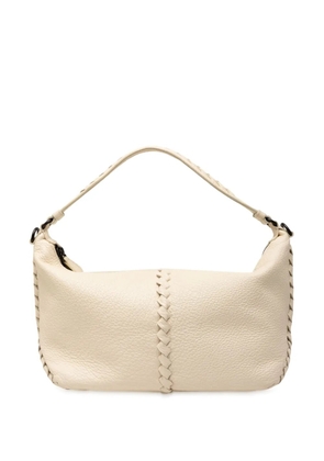 Bottega Veneta Pre-Owned 2012-2025 Intrecciato Trimmed Cervo hobo bag - White