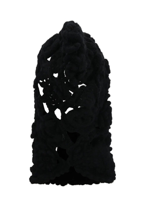 Comme des Garçons TAO floral back-slit balaclava - Black