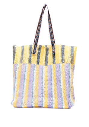 Épice Kanpur striped mesh tote bag - Yellow