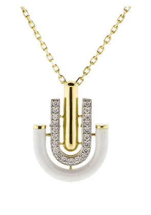 David Webb 18k yellow gold Unity diamond necklace