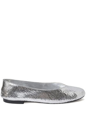 Gimaguas metallic-effect ballerina shoes - Silver