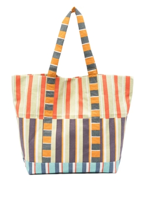 Épice striped panel tote bag - Green