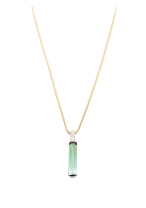 YI Collection 18K yellow gold Jumbo Deco diamond and tourmaline necklace
