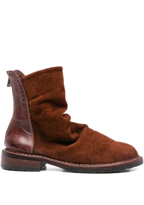 KING TARTUFOLI suede zipped boots - Brown