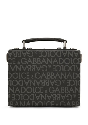 Dolce & Gabbana logo-print leather mini bag - Black