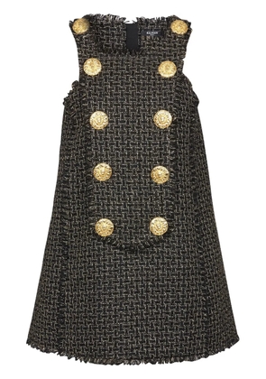 Balmain 10-Buttons Swing tweed dress - Black