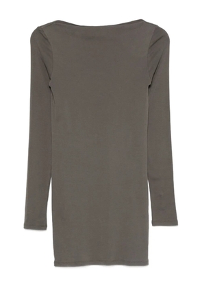 St. Agni boat-neck long-sleeve mini dress - Green