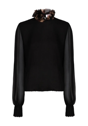 PUCCI ruffled balloon-sleeve blouse - Black