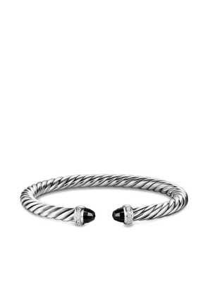 David Yurman sterling silver Cable Flex® onyx and diamond bracelet