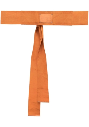 Gianfranco Ferré Pre-Owned 1990s tie-detail logo belt - Orange